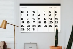 2024 Minimal A1 Helvetica Calendar