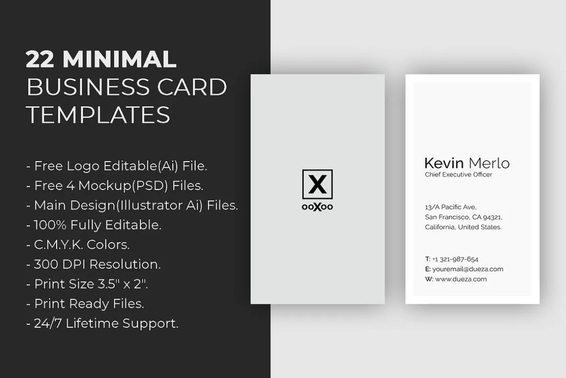 22 Minimal Business Card Templates