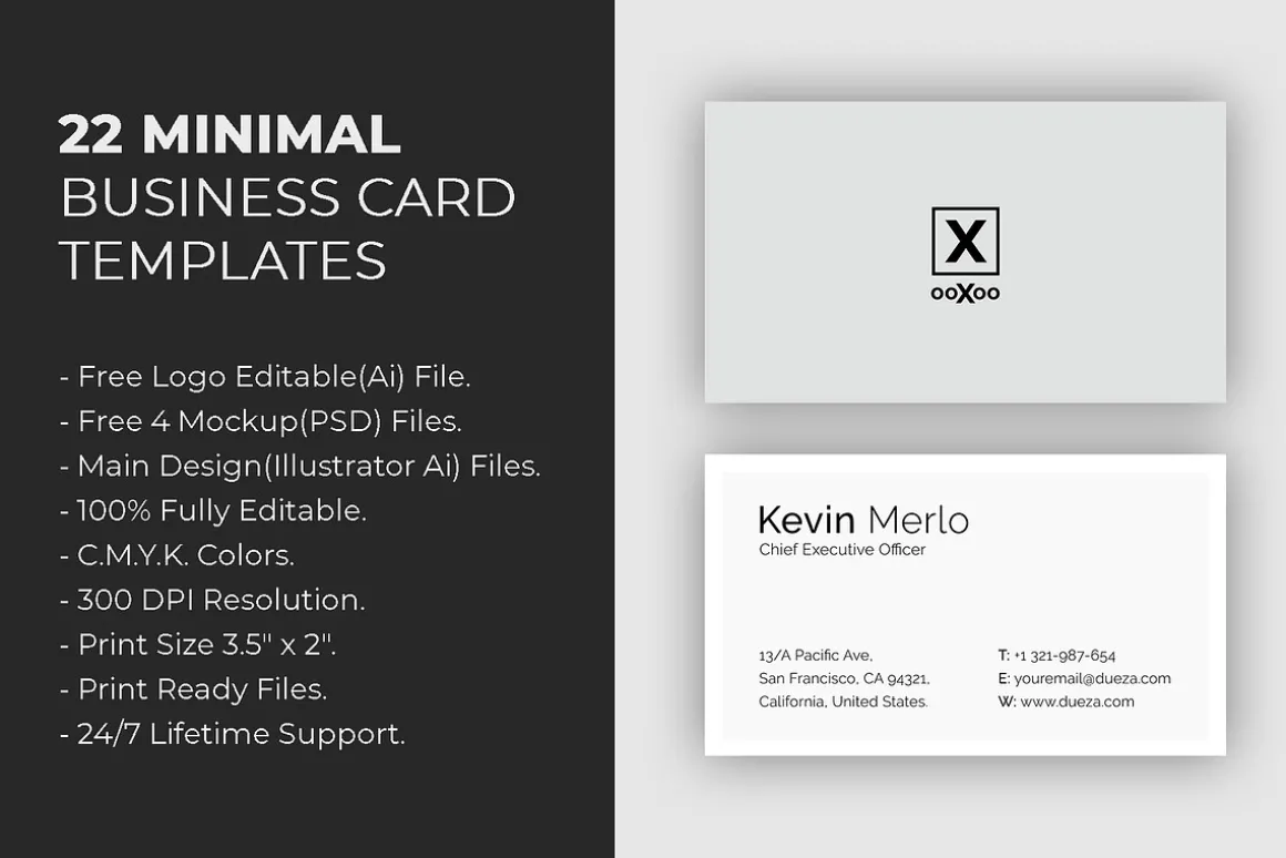 22 Minimal Business Card Templates
