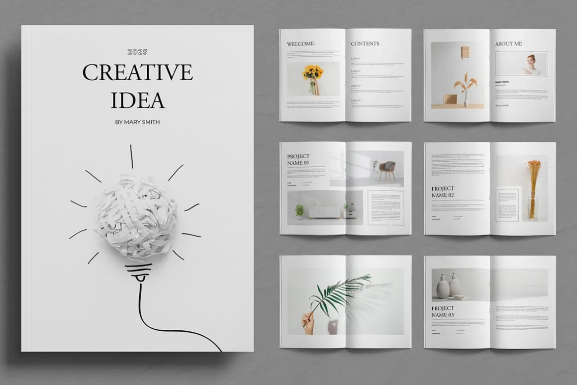 Minimalist Magazine Layout