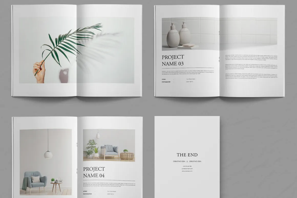 Minimalist Magazine Layout