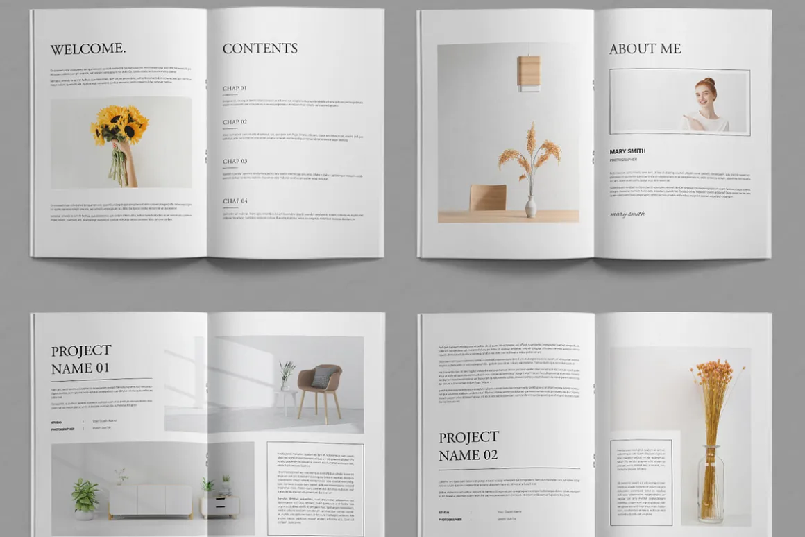 Minimalist Magazine Layout