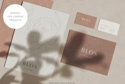 Minimalist Peony Line Sketches