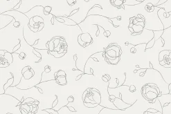 Minimalist Peony Line Sketches