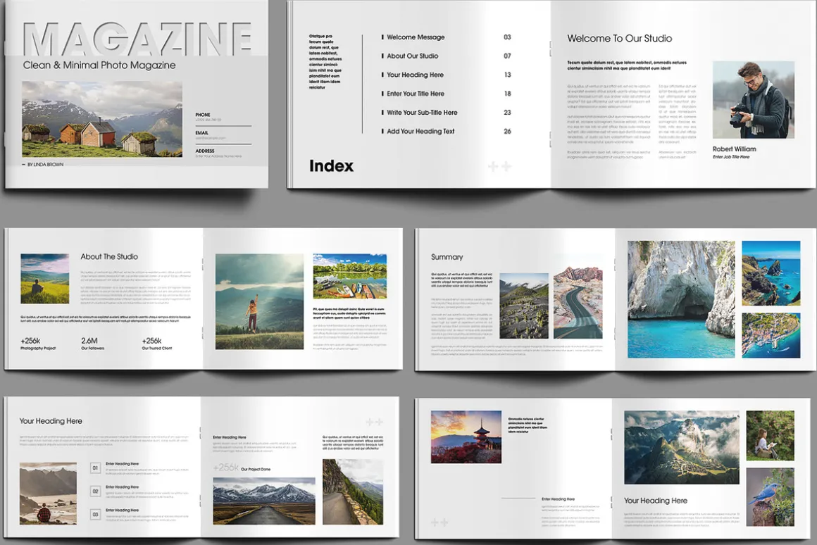 Minimalist Photo Magazine Template
