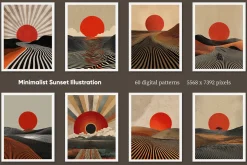 Minimalist Sunset Illustration