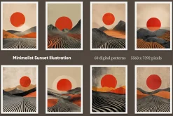 Minimalist Sunset Illustration