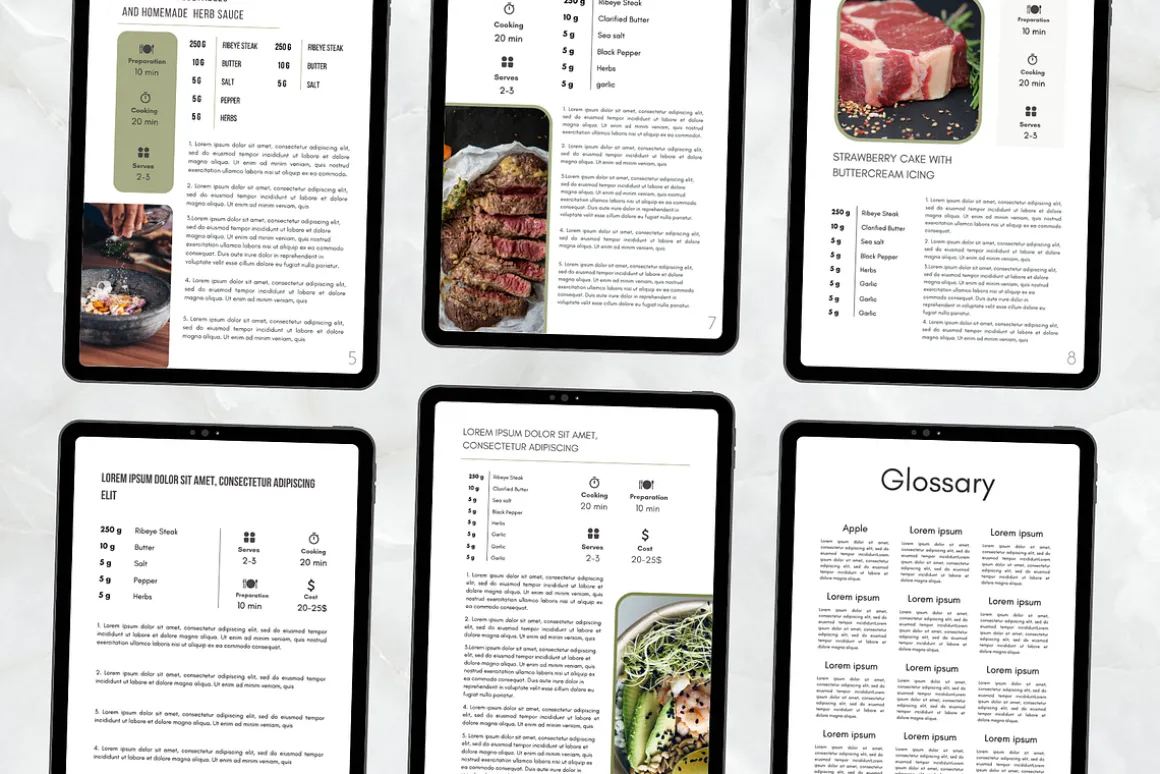 Minimal Recipe Ebook Template