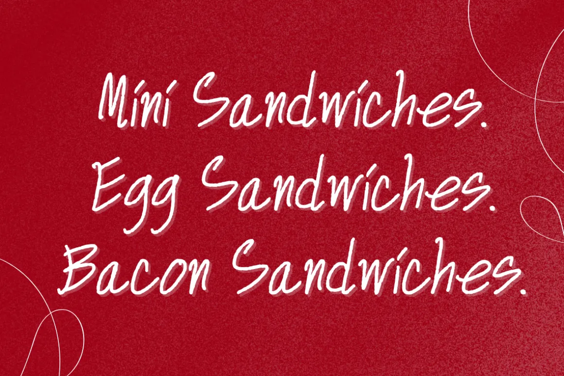 Mini Sandwiches Handwriting Font