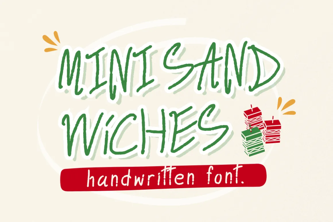 Mini Sandwiches Handwriting Font