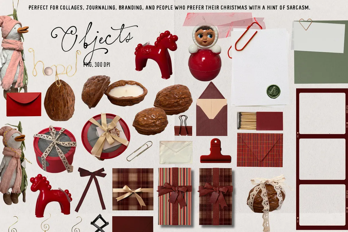 Mixed Media Christmas Collage Pack