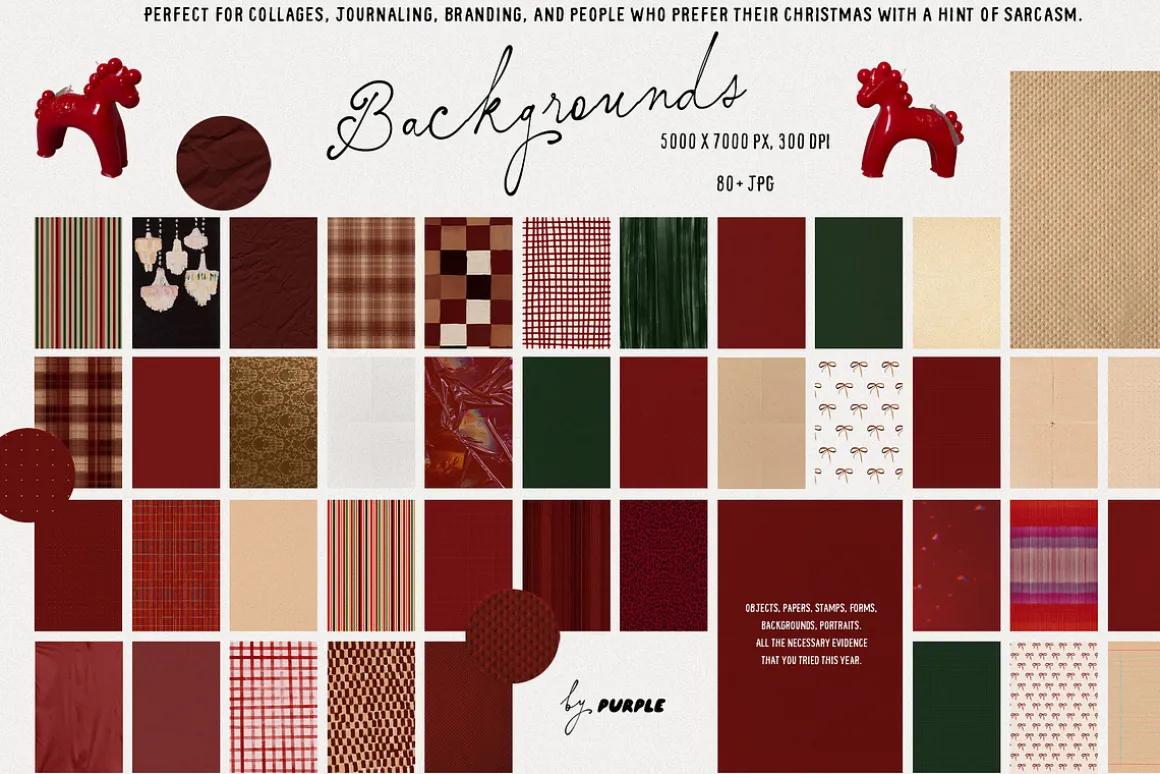 Mixed Media Christmas Collage Pack