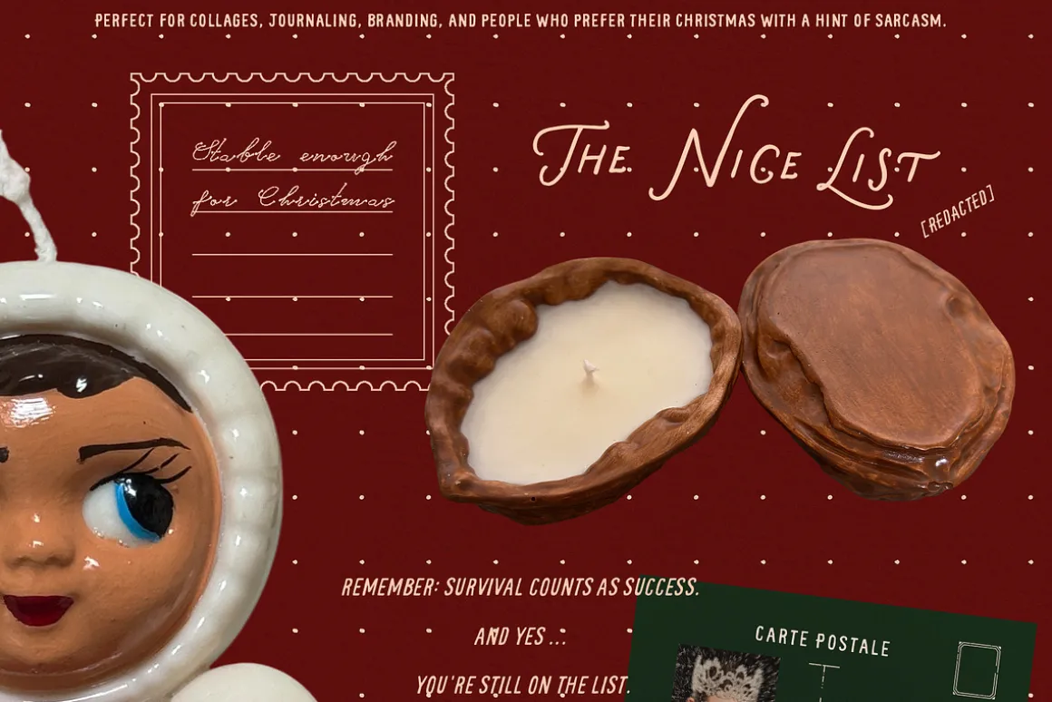 Mixed Media Christmas Collage Pack