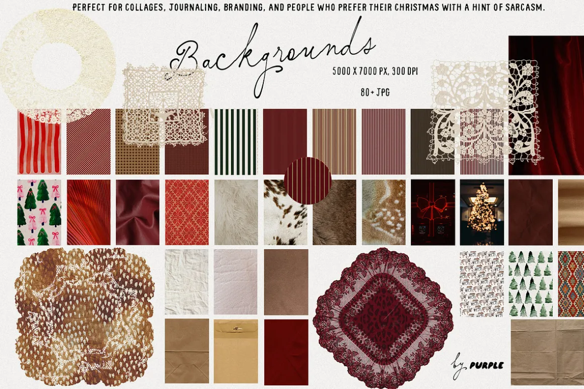 Mixed Media Christmas Collage Pack