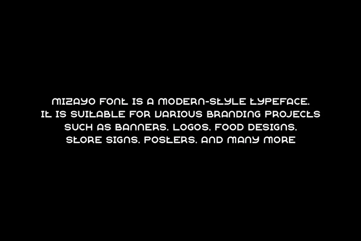 Mizayo - Geometric Font