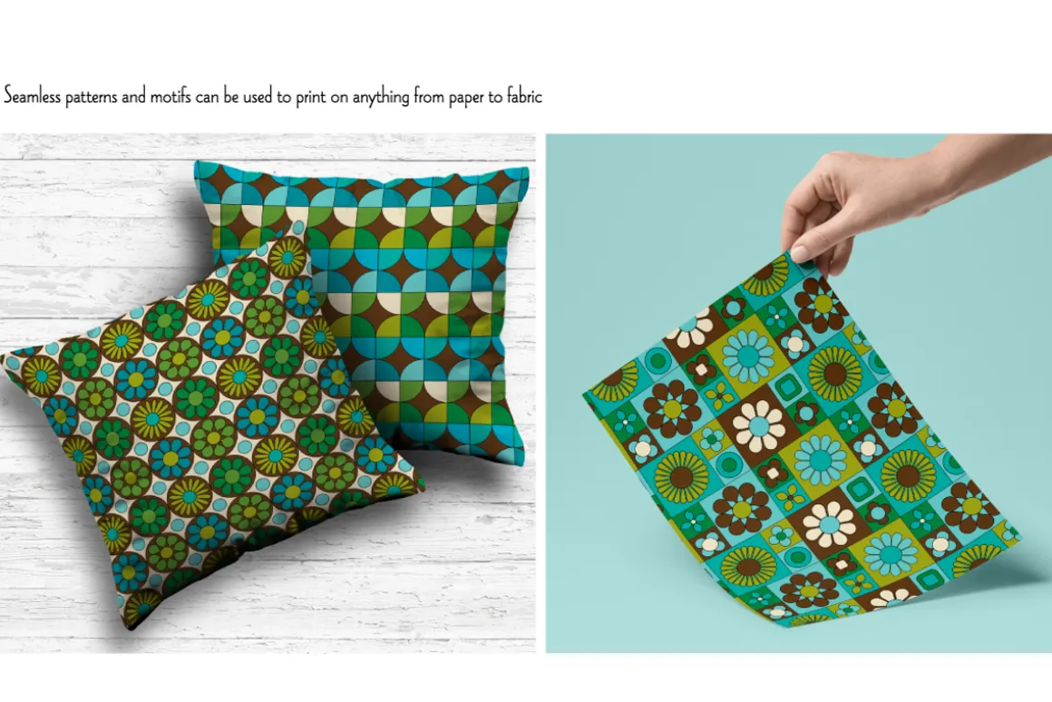 Mod Blue & Green Patterns