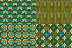 Mod Blue & Green Patterns