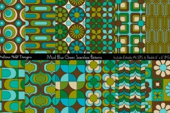 Mod Blue & Green Patterns