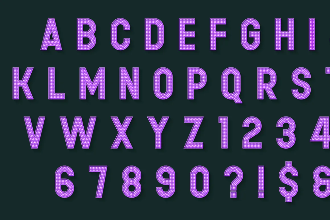 Moder Led Detailed Alphabet