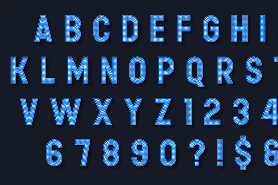 Moder Led Detailed Alphabet