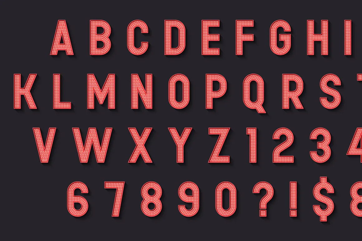 Moder Led Detailed Alphabet