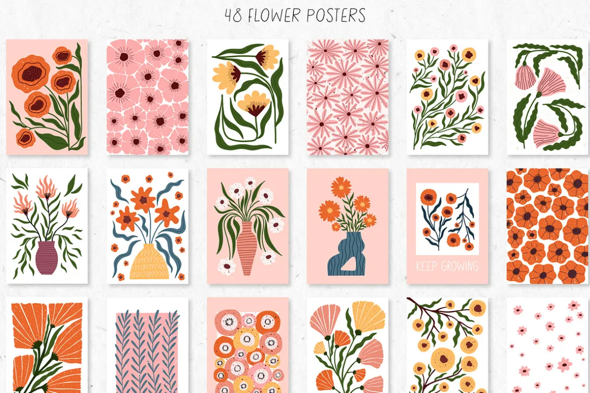 Modern Bloom | Floral Art Posters 1