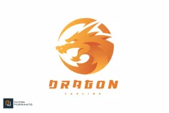 Modern Dragon Head Mascot Logo