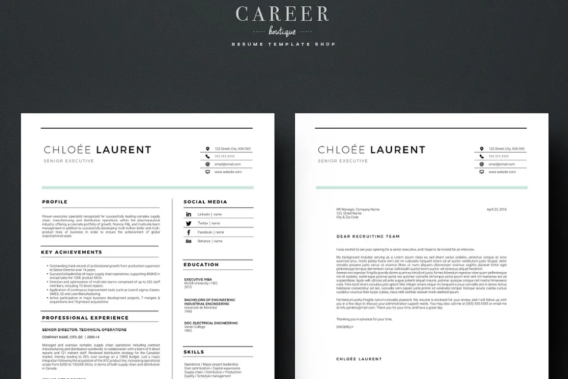Modern Resume & CoverLetter Template