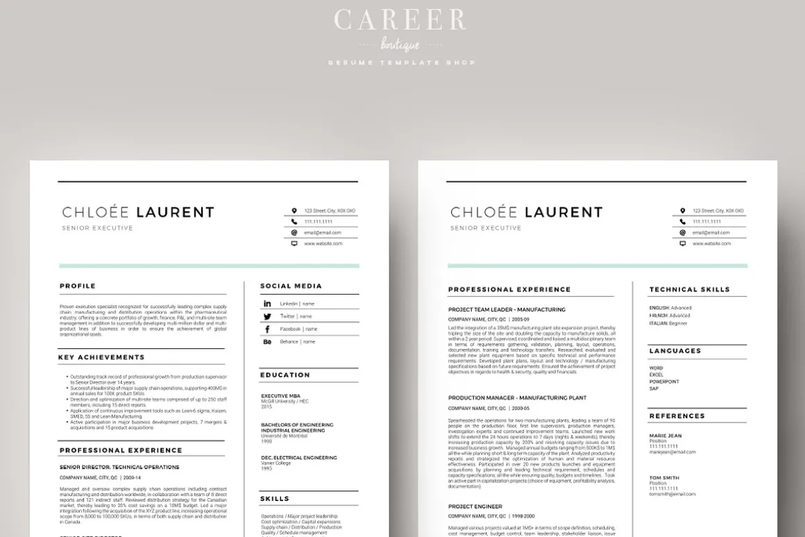 Modern Resume & CoverLetter Template