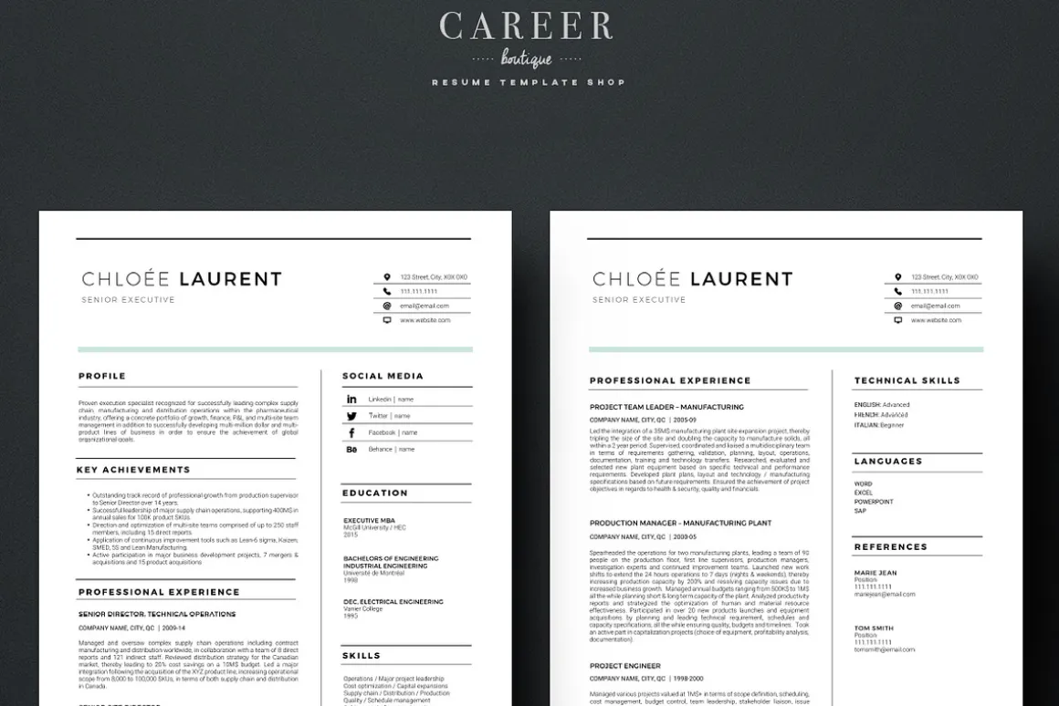 Modern Resume & CoverLetter Template