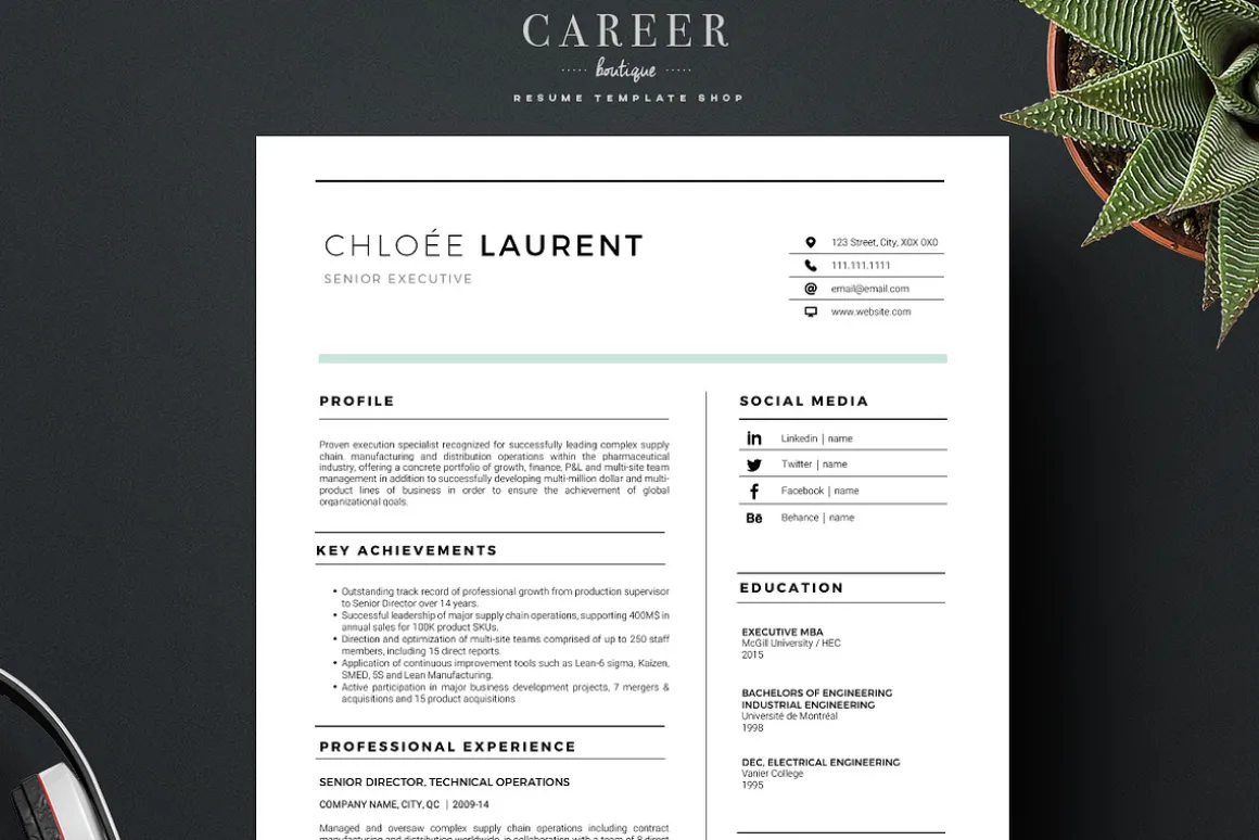 Modern Resume & CoverLetter Template