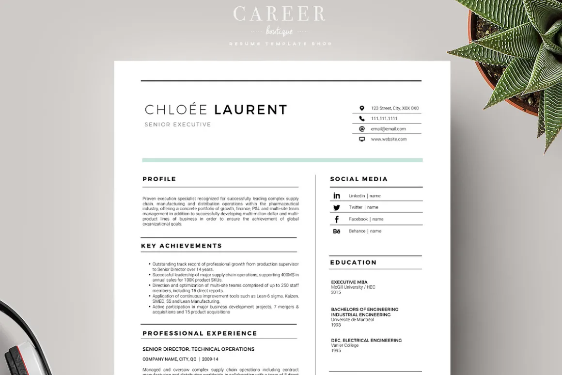 Modern Resume & CoverLetter Template