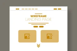 Modern Wireframe Landing Page Design