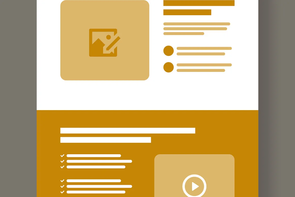 Modern Wireframe Landing Page Design