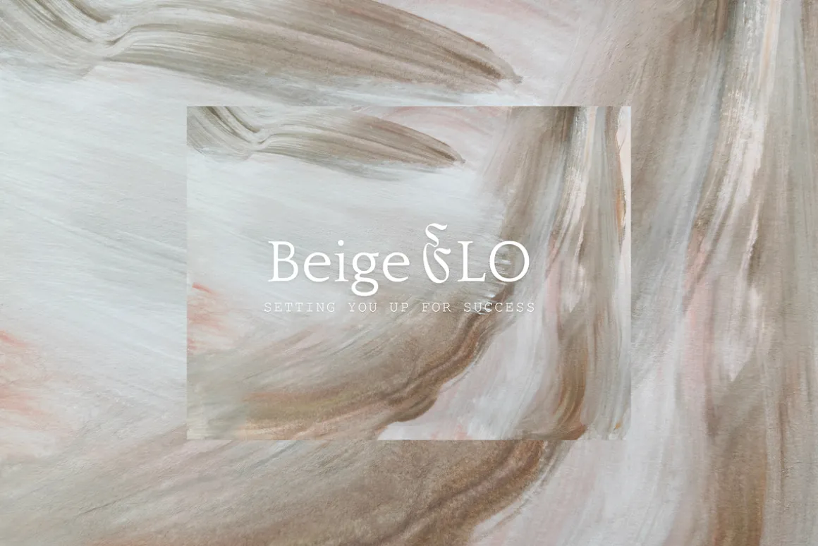MODERN BEIGE EXPRESSIVE ART