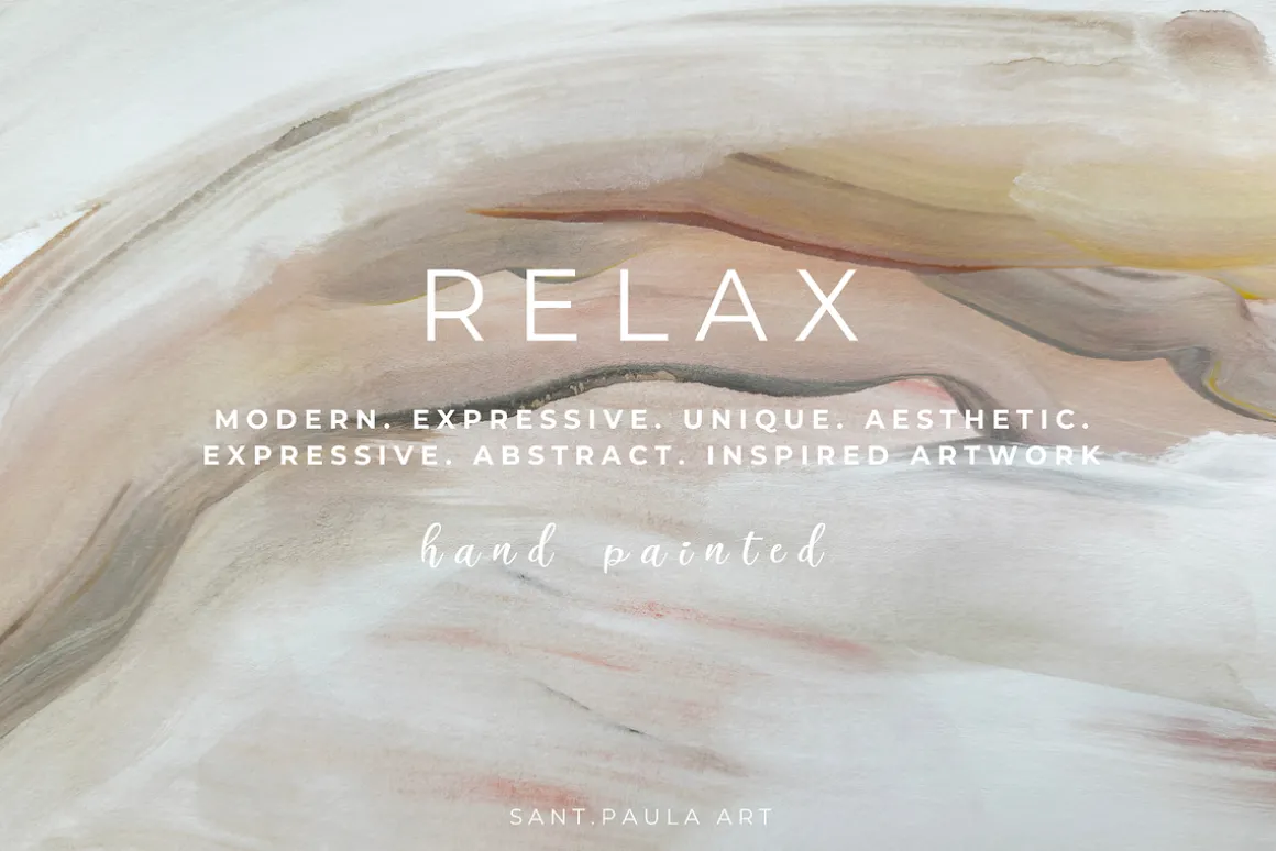 MODERN BEIGE EXPRESSIVE ART