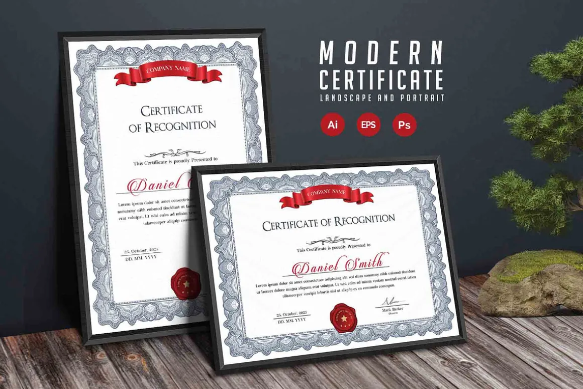187. Modern Certificate Template