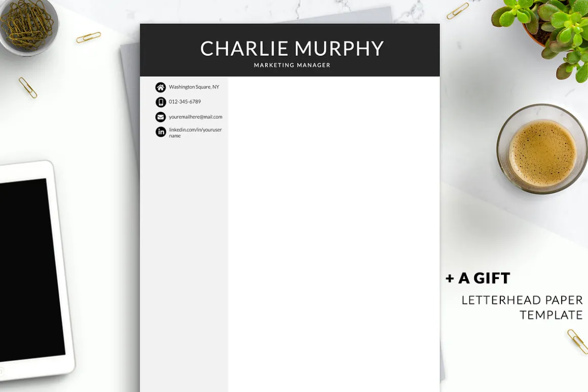 Modern CV Resume Template for Word