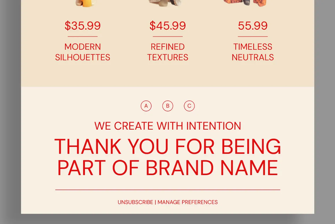 Modern Fashion Email Newsletter