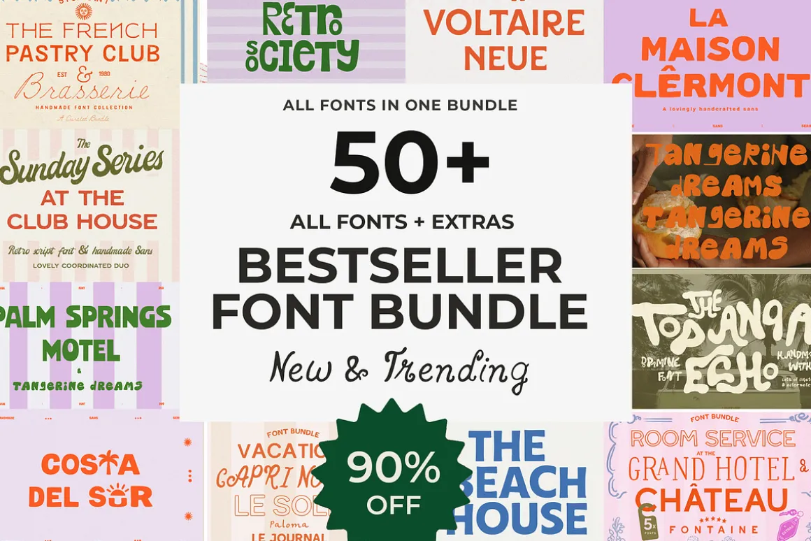Modern Hand Lettered Font Library
