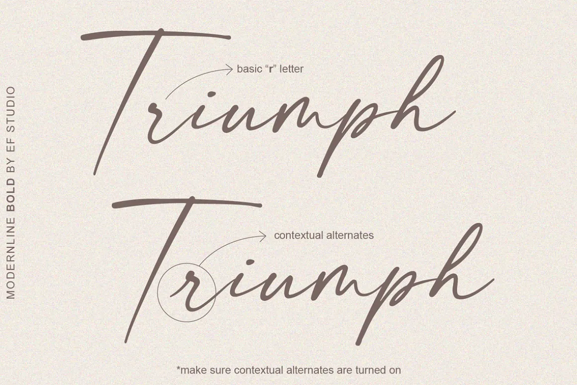 modernline | handwritten font