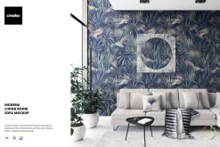 Modern Living Room Sofa Mockup
