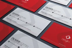 Modern Red Business Card