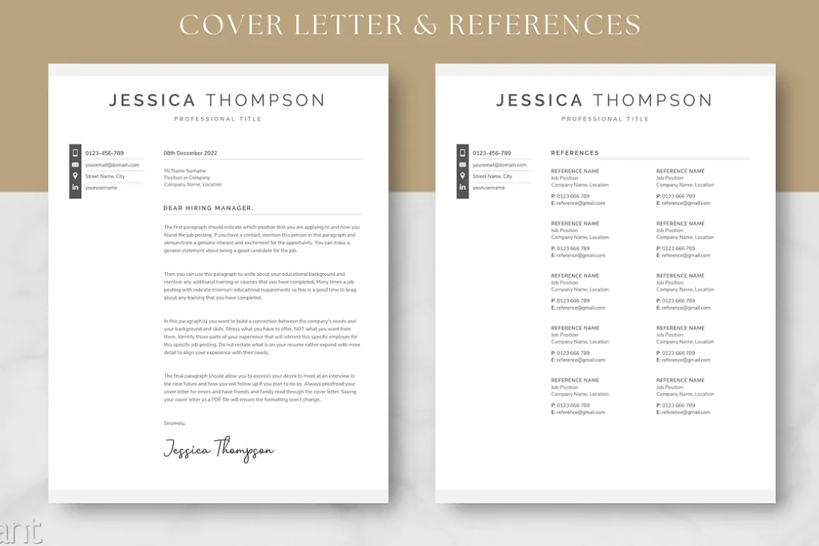 Modern Resume Template - Jessica