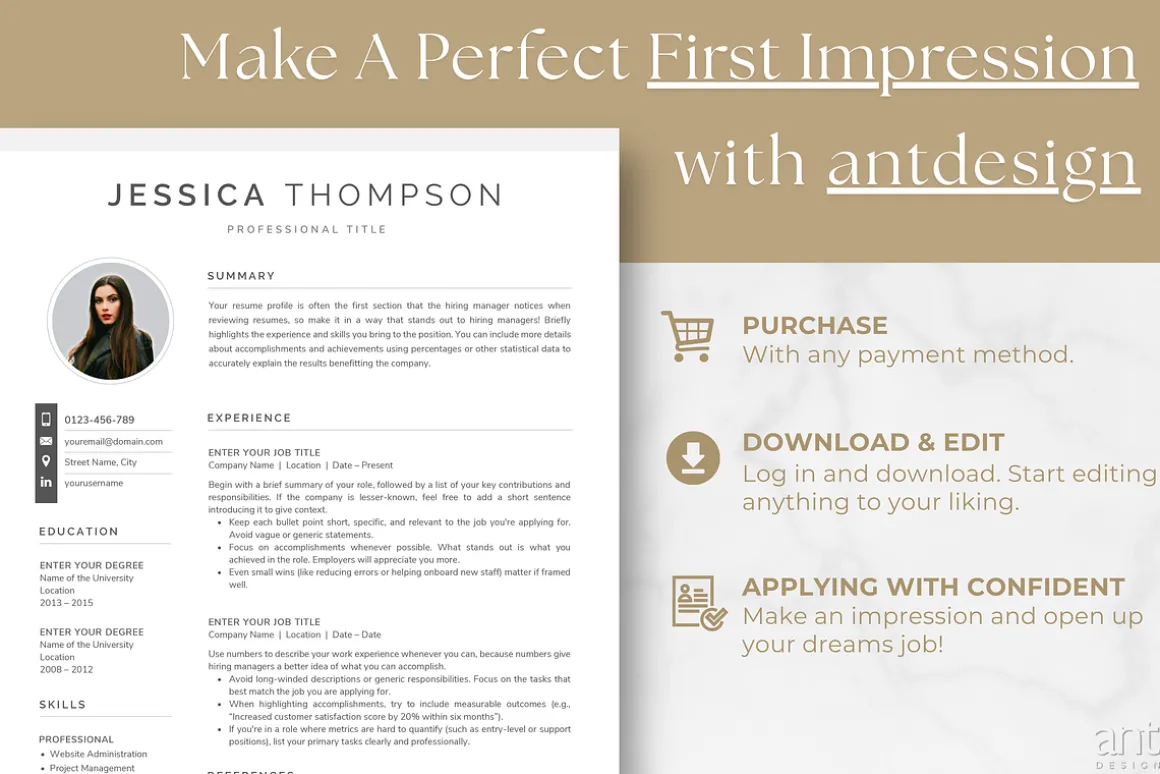 Modern Resume Template - Jessica