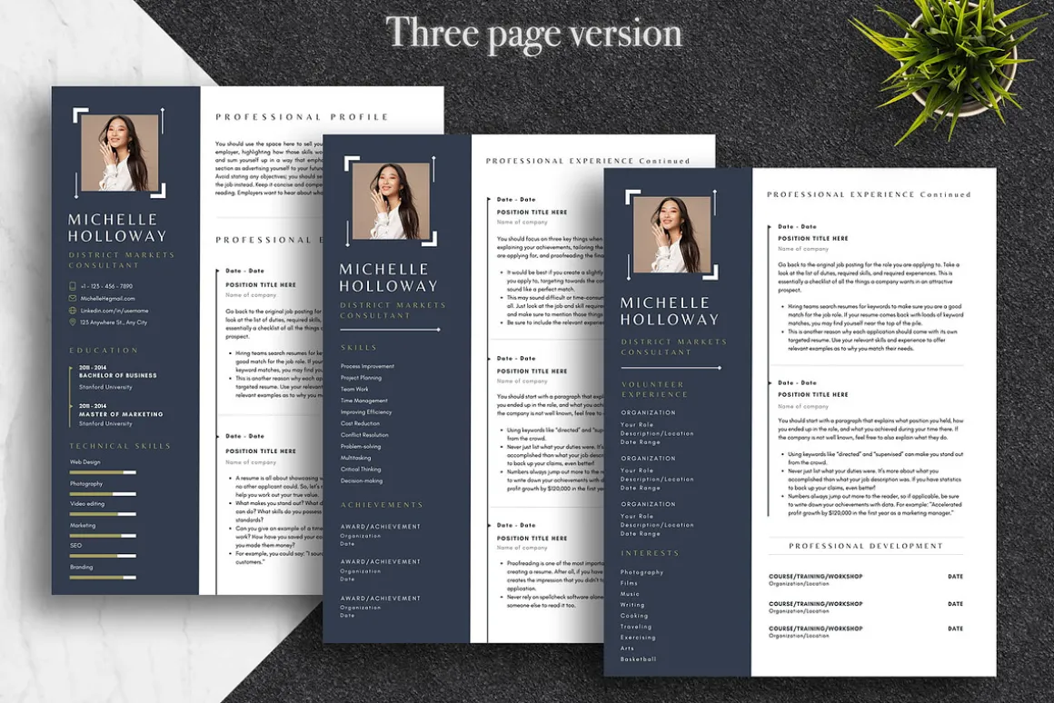 Modern Resume Template Pack | Canva