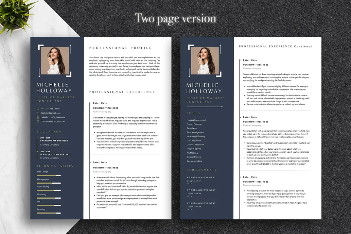 Modern Resume Template Pack | Canva