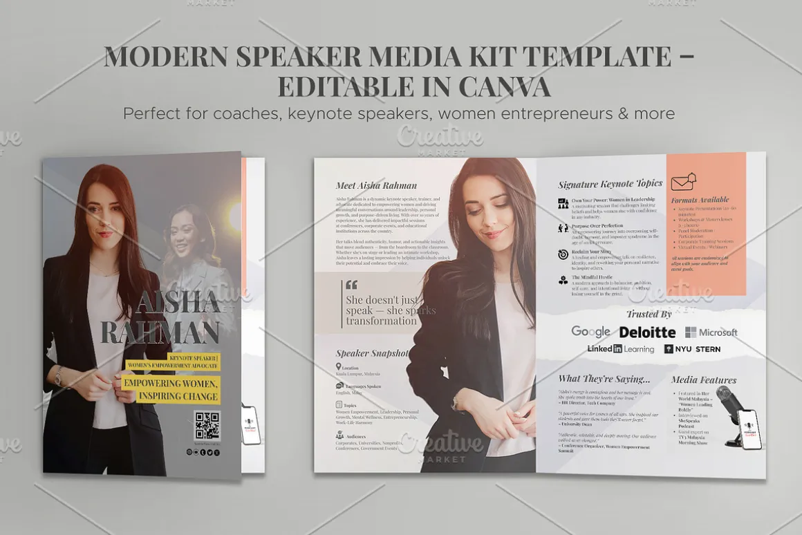 Modern Speaker Media Kit Template