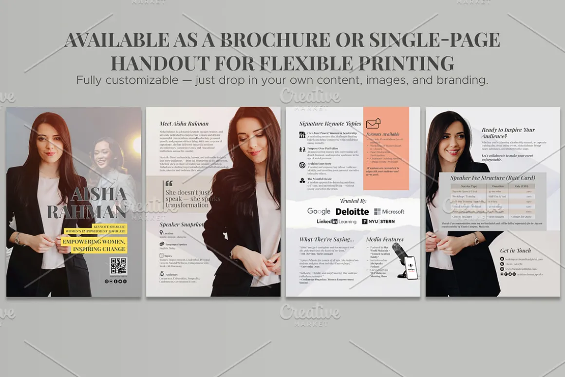 Modern Speaker Media Kit Template