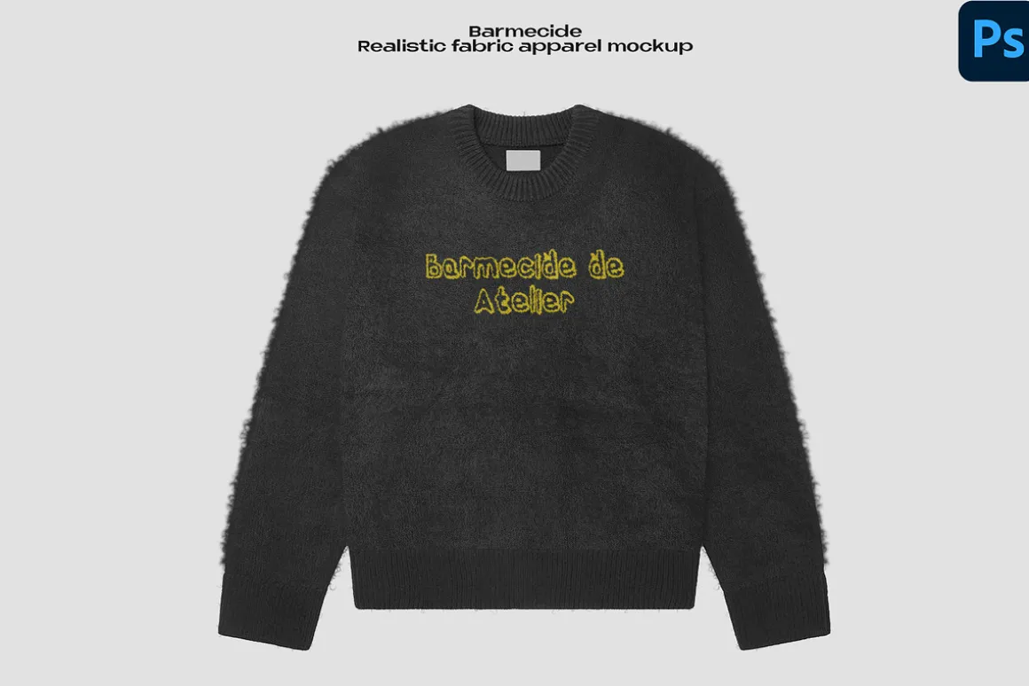 Mohair sweater jumper mockup